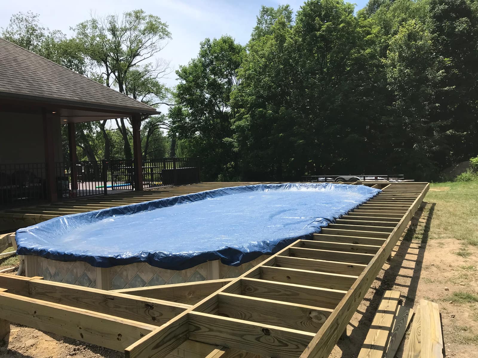 Davisburg Pool Deck — During